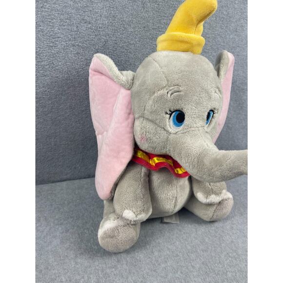 Disney Store Dumbo Blue‎ Soft Plush 12” Elephant Big Giant Ears Cuddle Huggable - Picture 2 of 10